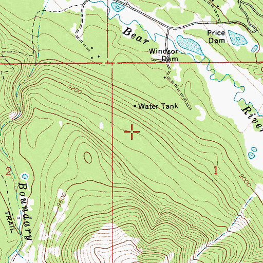 Topographic Map of Old Burn, UT