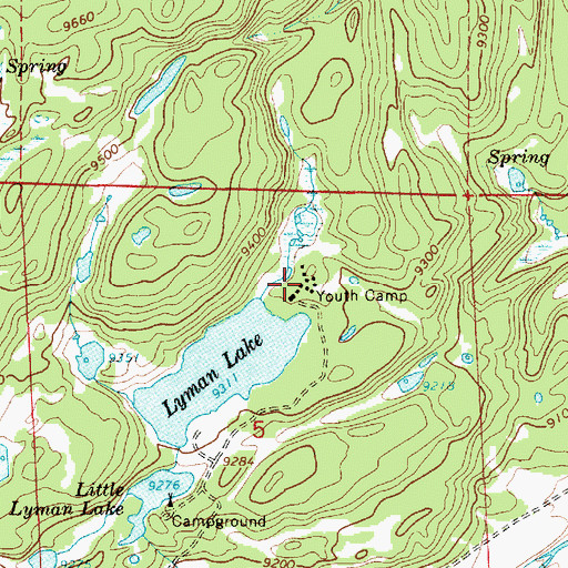 Topographic Map of Organization Camp Recreation Site, UT