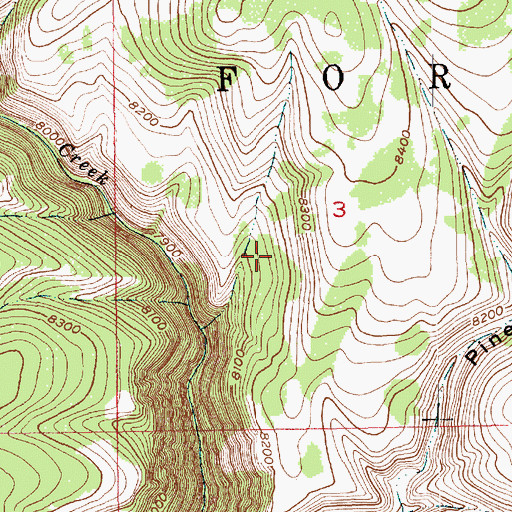 Topographic Map of Paradise Spring, UT