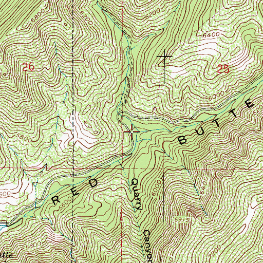 Topographic Map of Parleys Fork Red Butte Creek, UT