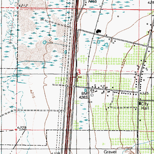 Topographic Map of Perry Siding, UT