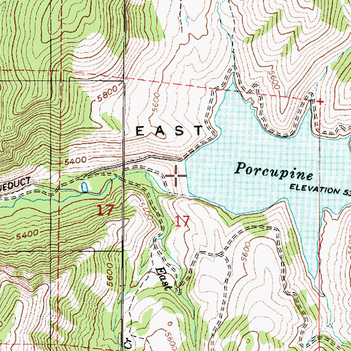 Topographic Map of Porcupine Dam, UT
