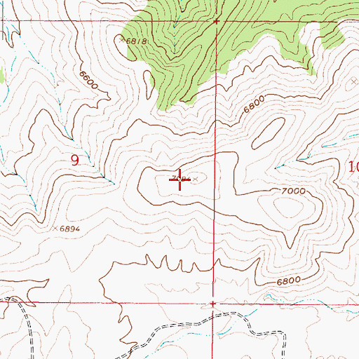 Topographic Map of Red Skin Knolls, UT