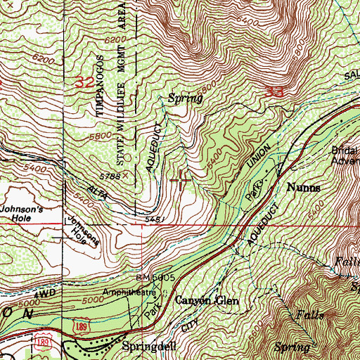Topographic Map of Rotary Park, UT