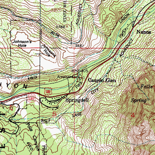 Topographic Map of Rotary Park Picnic Area, UT