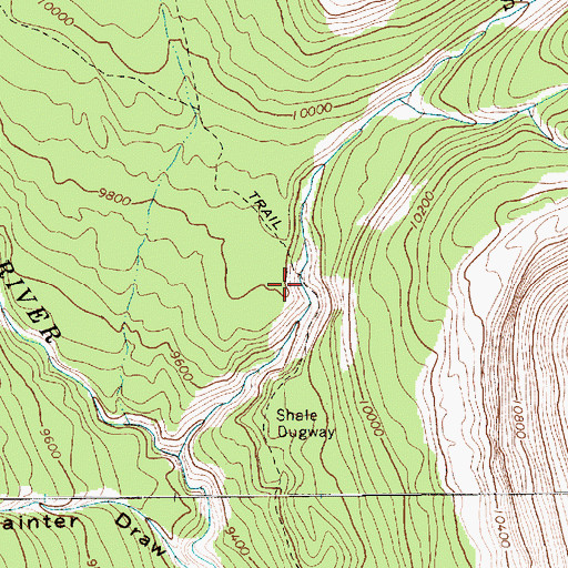 Topographic Map of Shale Creek Bridge, UT