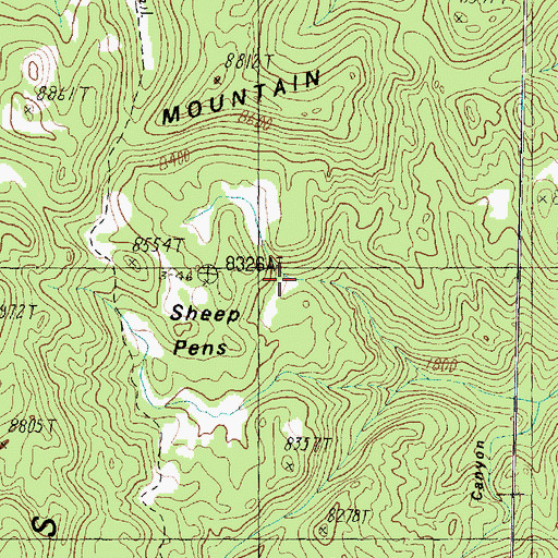 Topographic Map of Sheep Pen Spring, UT