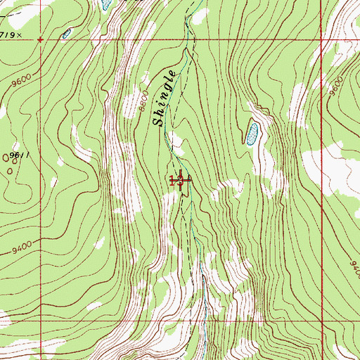 Topographic Map of Shingle Creek Narrows, UT