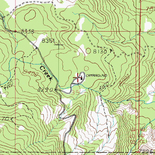 Topographic Map of Singletree Campground, UT