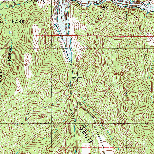 Topographic Map of Skull Crack Campground, UT