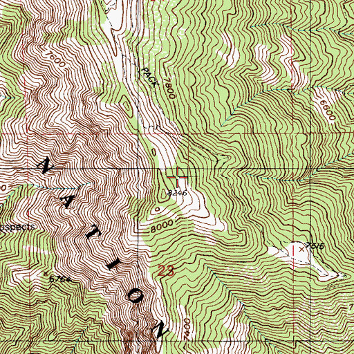 Topographic Map of Skyline Trail, UT
