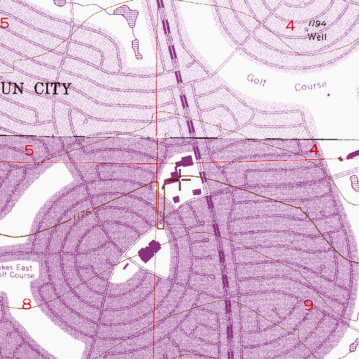 Topographic Map of Greenway Terrace Shopping Center, AZ