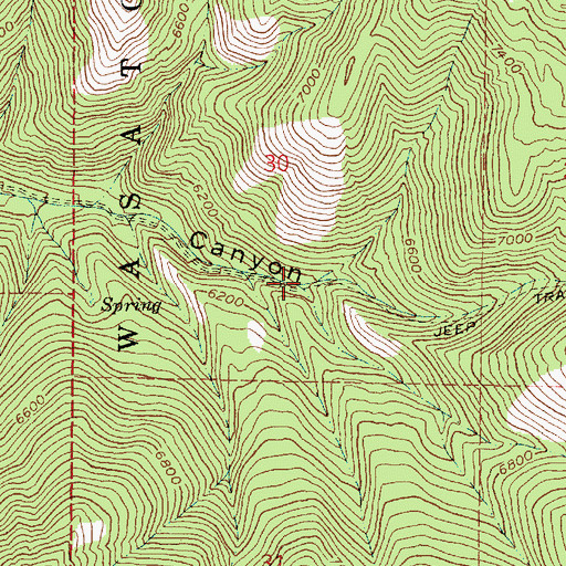 Topographic Map of South Fork Millville Canyon, UT