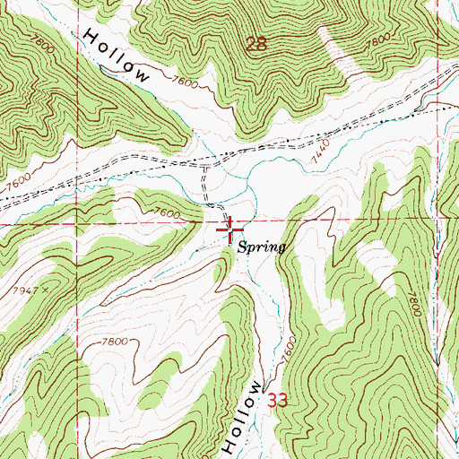 Topographic Map of Spring Hollow, UT