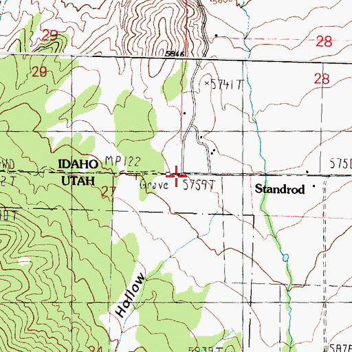 Topographic Map of Spring Hollow, UT
