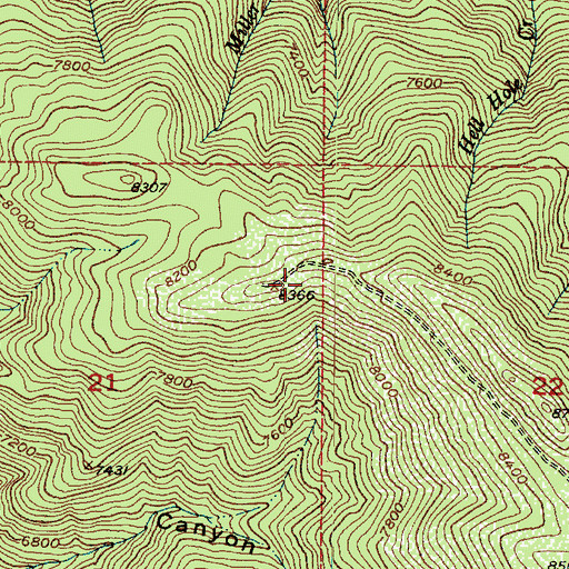 Topographic Map of Steed Creek Overlook, UT