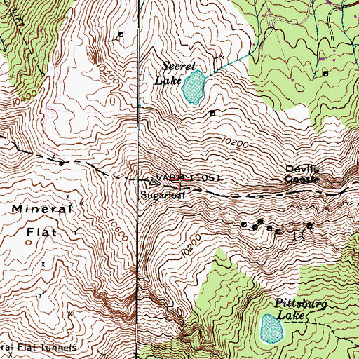 Topographic Map of Sugarloaf Mountain, UT