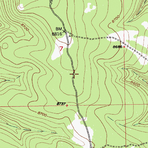 Topographic Map of Taylor Mountain Plateau, UT