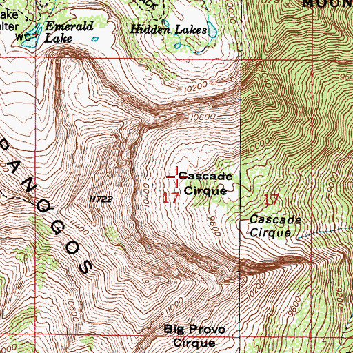 Topographic Map of Timpanogos Scenic Area, UT