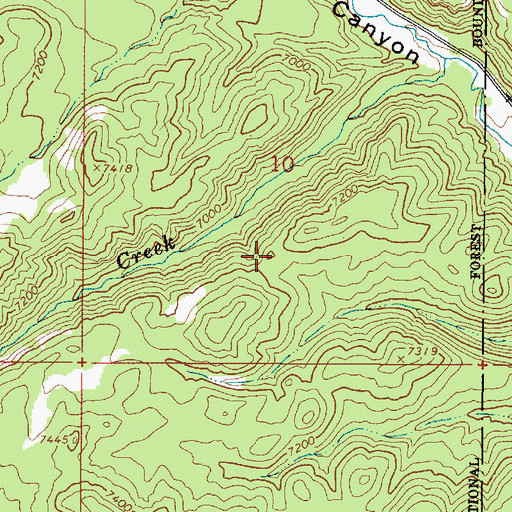 Topographic Map of Twin Trees, UT