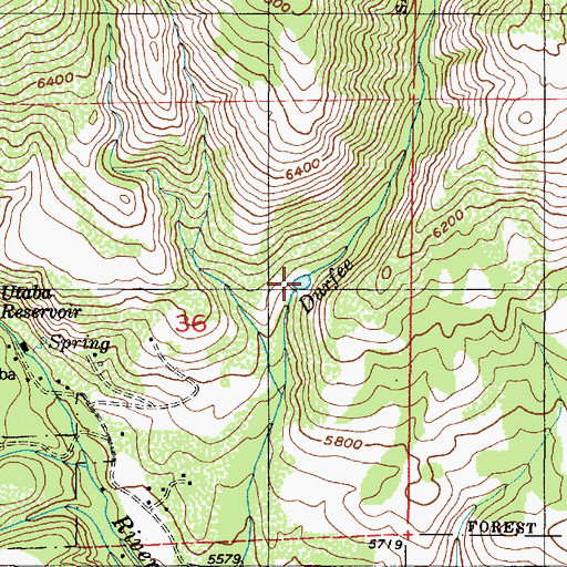 Topographic Map of Utaba Reservoir, UT