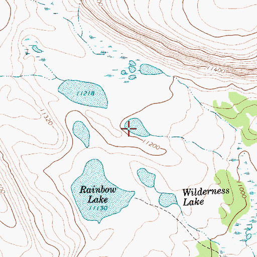 Topographic Map of Wilderness Lake, UT