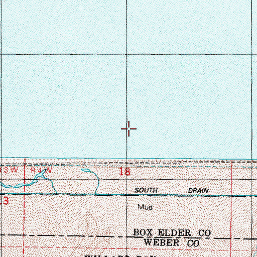 Topographic Map of Willard Bay State Park, UT