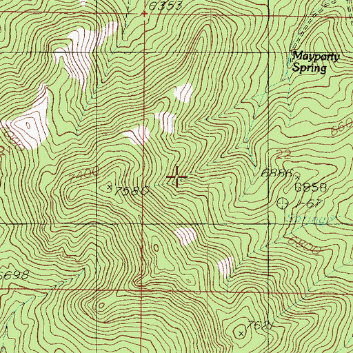Topographic Map of Maple Spring, UT