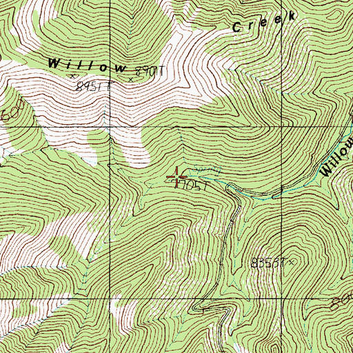 Topographic Map of Willow Creek Spring, UT