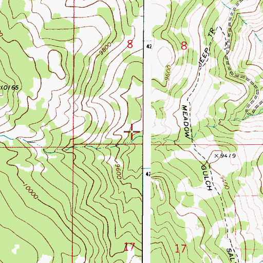Topographic Map of Great Western Trail, UT