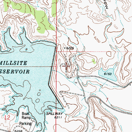 Topographic Map of Millsite Golf Course, UT