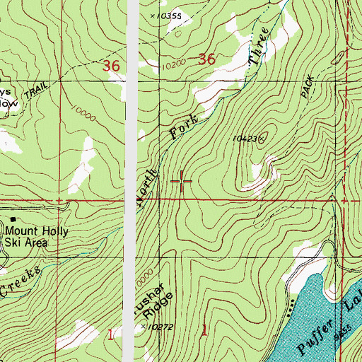Topographic Map of Elk Meadows Ski Area, UT