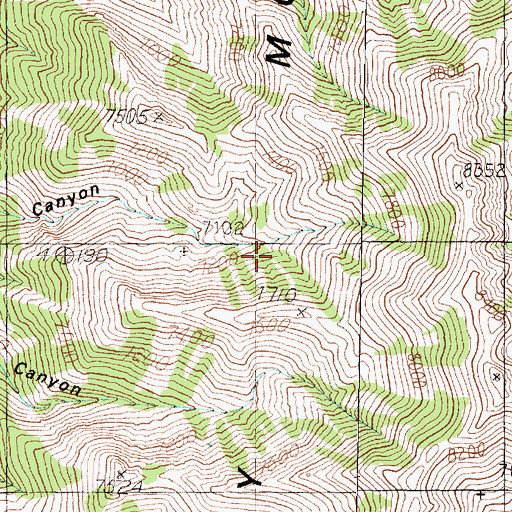 Topographic Map of Granite Canyon Spring, UT