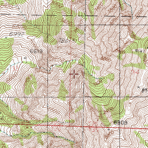 Topographic Map of Aspen Spring, UT