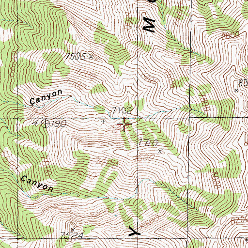 Topographic Map of Granite Canyon Spring, UT