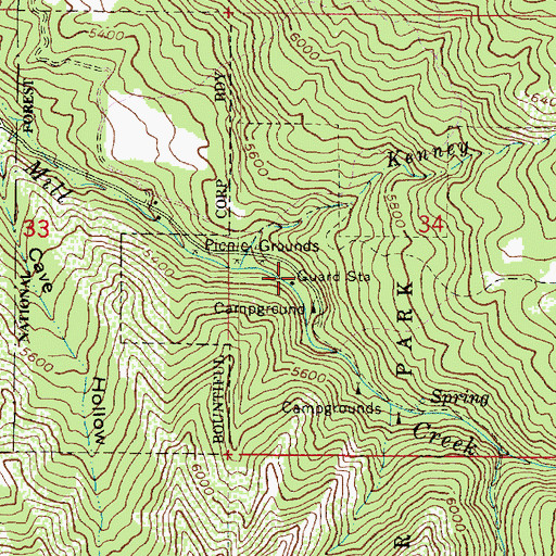 Topographic Map of Mueller Panc Forest Service Station, UT