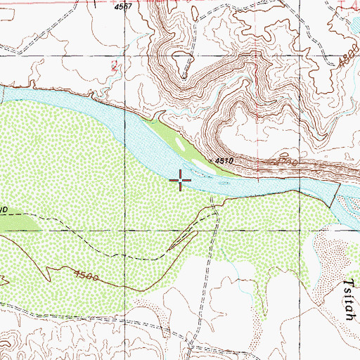 Topographic Map of Tsitah Wash, UT