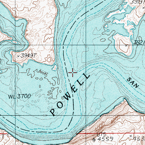 Topographic Map of San Juan Valley, UT