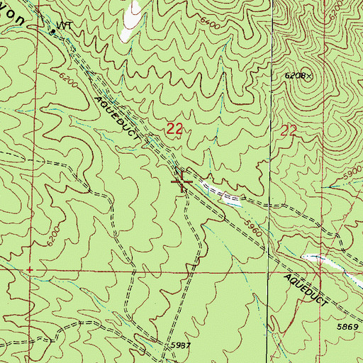 Topographic Map of East Faust Canyon, UT