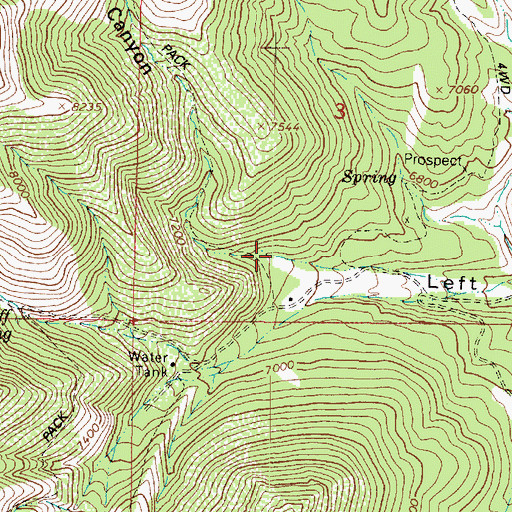 Topographic Map of Lowe Canyon, UT