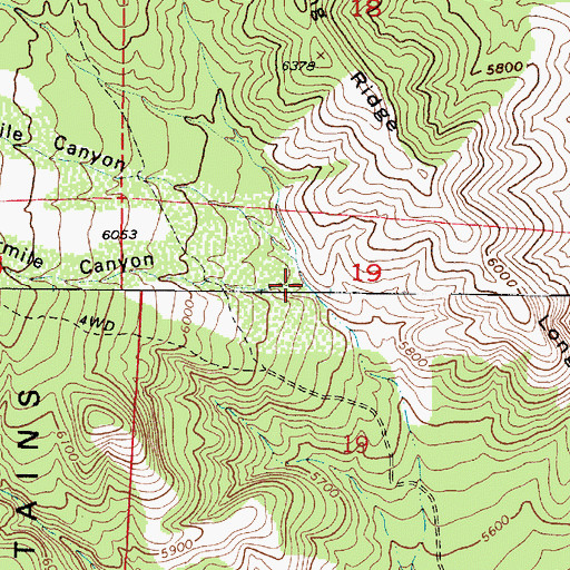 Topographic Map of Fivemile Canyon, UT