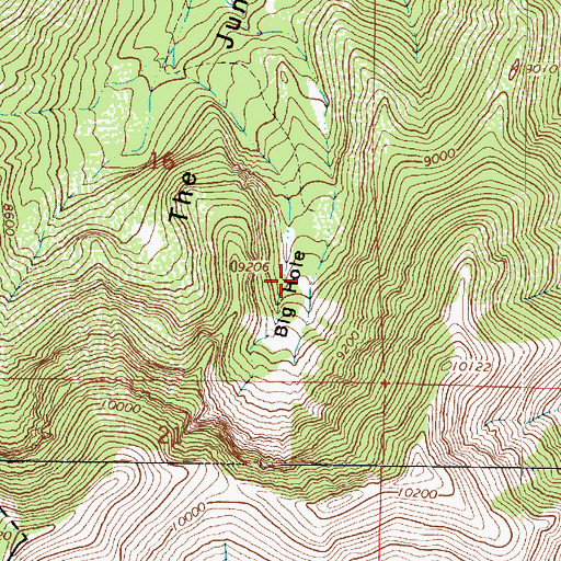 Topographic Map of Big Hole, UT