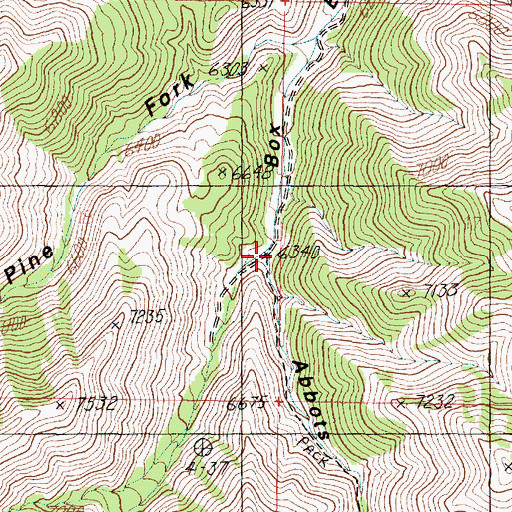 Topographic Map of Dry Fork, UT