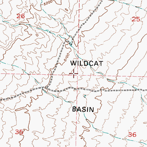 Topographic Map of Wildcat Basin, UT