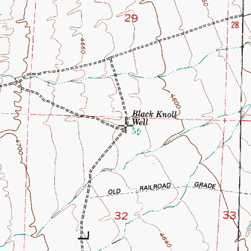 Topographic Map of Black Knoll Well, UT