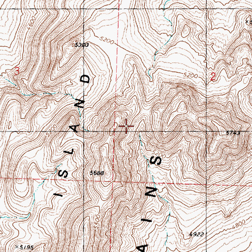 Topographic Map of Crater Island, UT