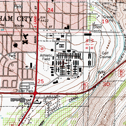 Topographic Map of Intermountain Indian School, UT