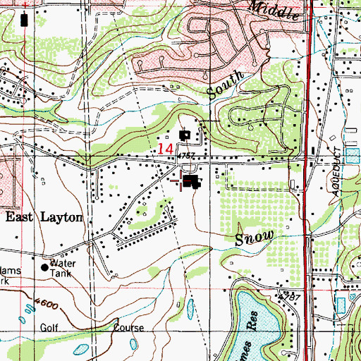 Topographic Map of East Layton Elementary School, UT