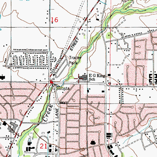 Topographic Map of King Elementary School, UT