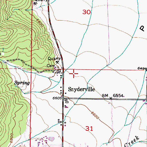 Topographic Map of Parley's Park Elementary School, UT